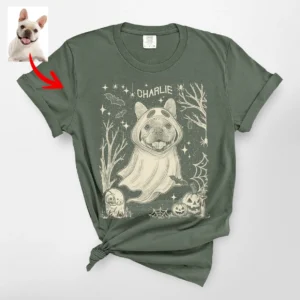 Custom Gothic Ghost Dog Comfort Colors T-Shirt