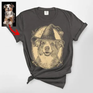 Custom Halloween Witch Hat Comfort Colors Shirt