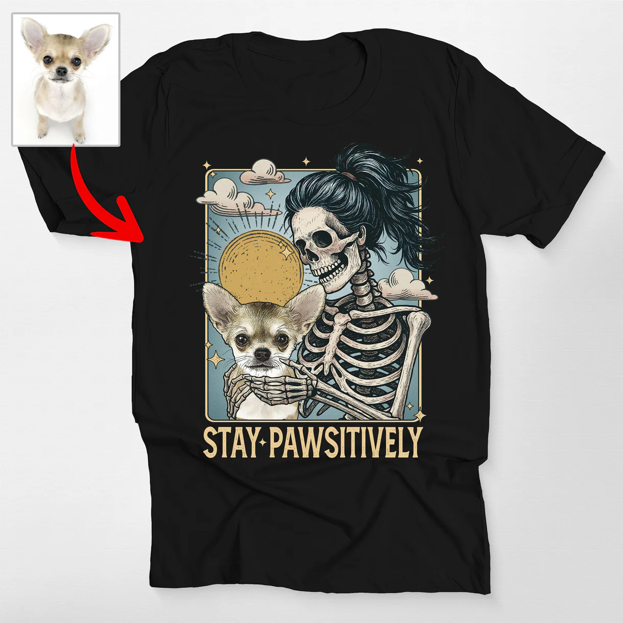 Custom Dog Stay Pawsitively Bella T-Shirt For Dog Mom - Image 3