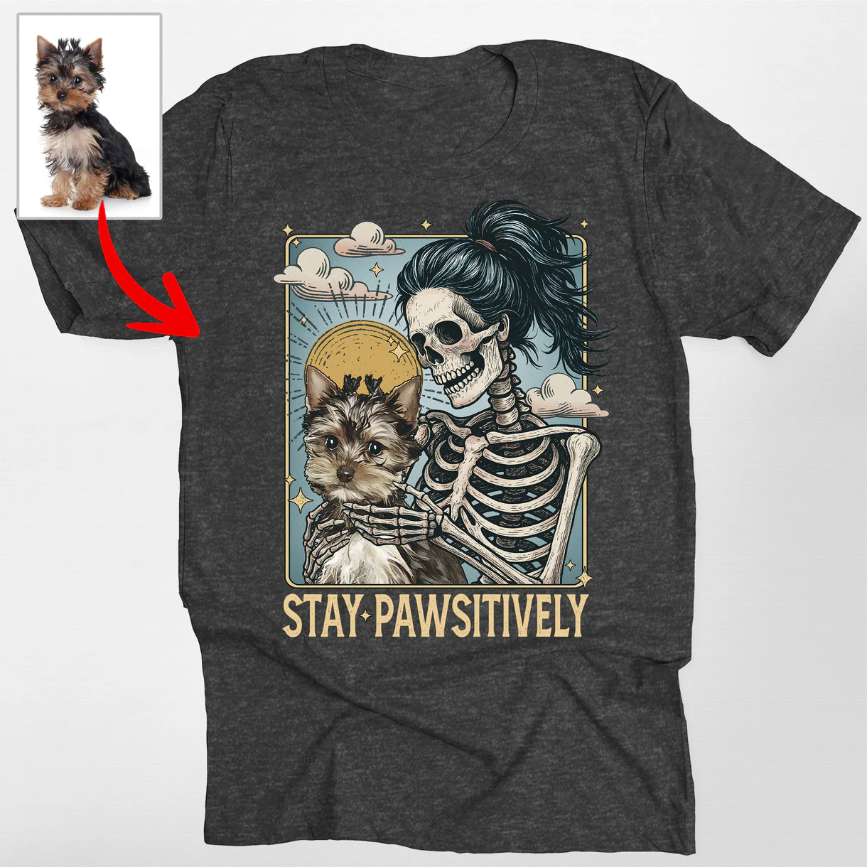 Custom Dog Stay Pawsitively Bella T-Shirt For Dog Mom