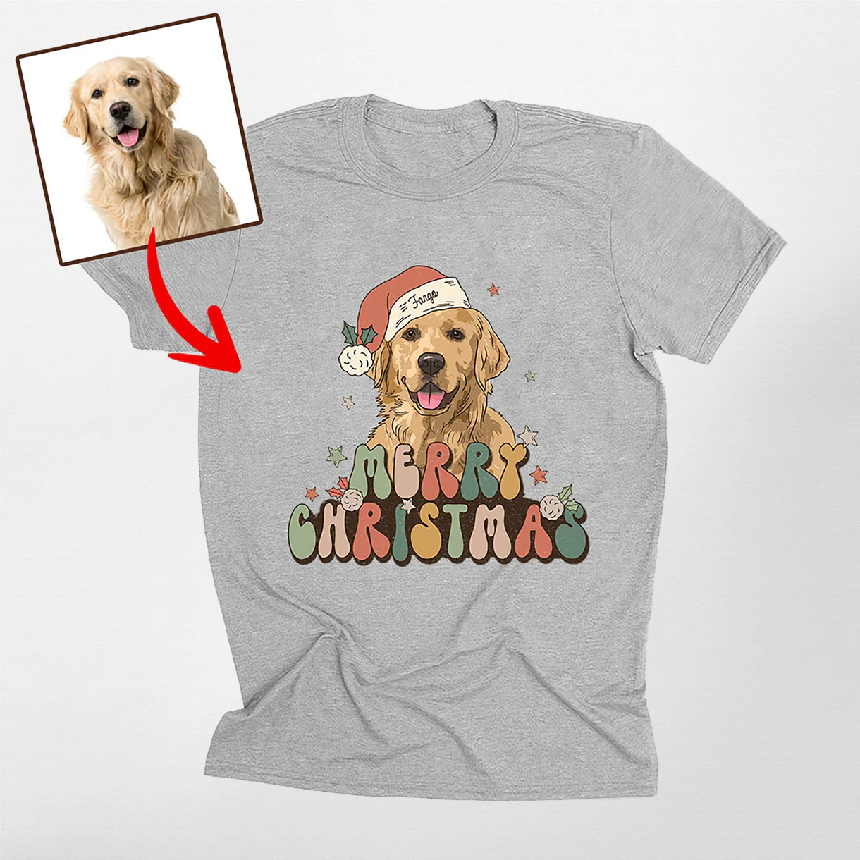 Custom Santa Pet Classic T-Shirt - Image 3