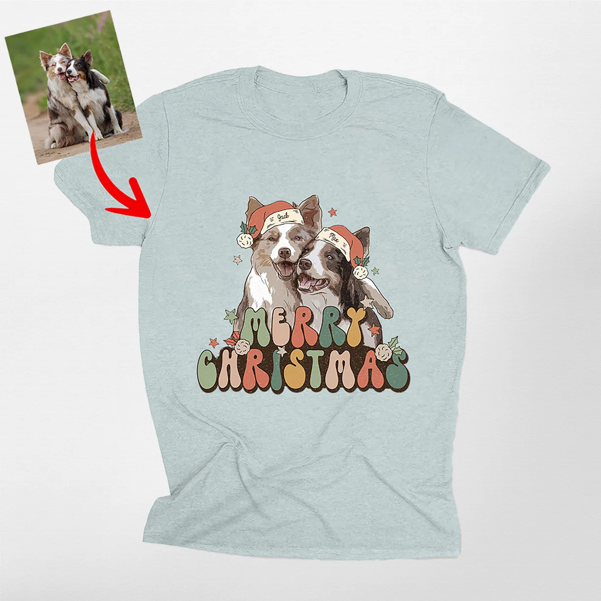 Custom Santa Pet Classic T-Shirt - Image 2